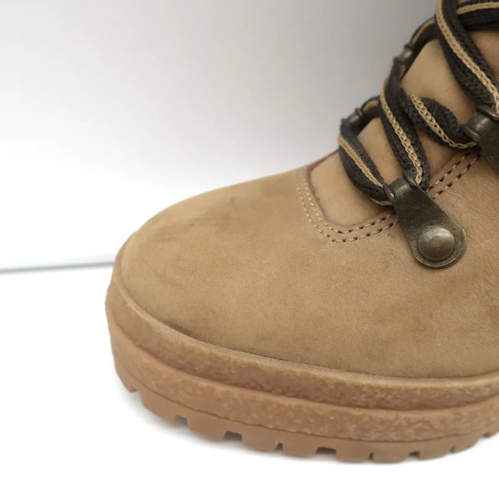 See by Chloe Eileen High Heel Hiking Boots Camel Suede Size 37 - Picture 7 of 11